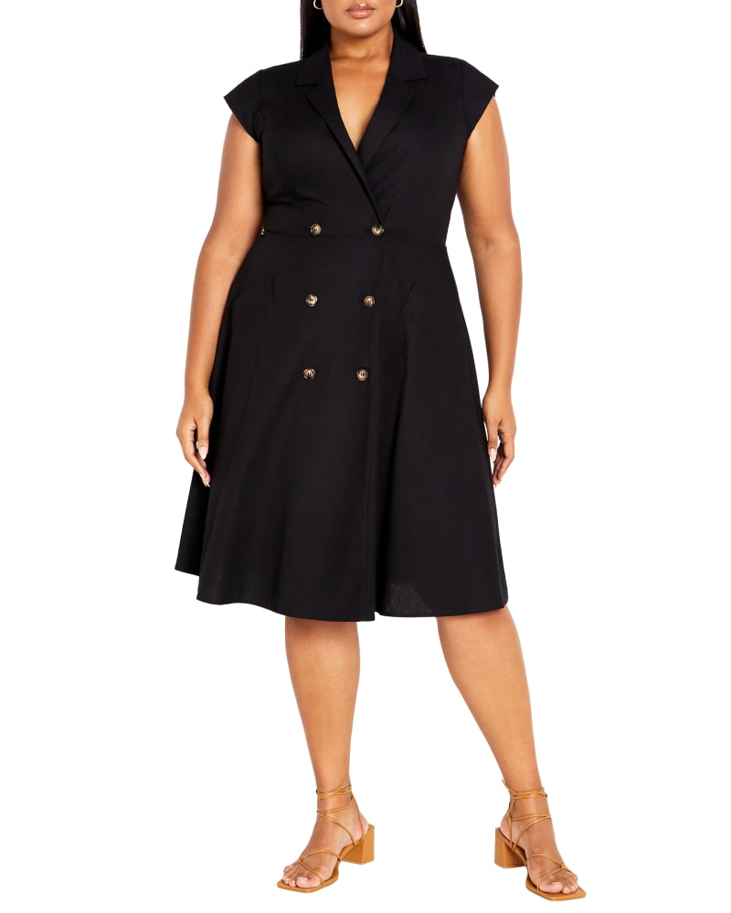 Front of a model wearing a size XL Lafayette Love Dress in Black by City Chic. | dia_product_style_image_id:352922